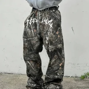 Men's Jungle Camouflage Pants, Gym, Outdoor