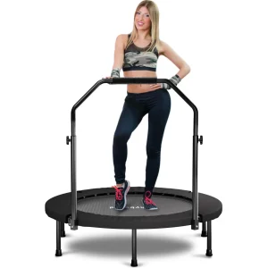Rebounder Trampoline for Adults with Adjustable U-Bar Handle